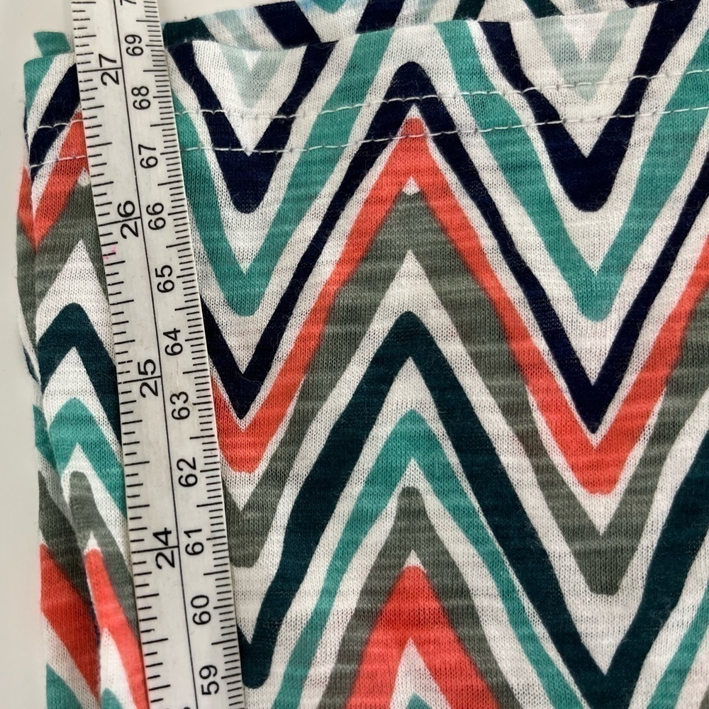 ROXY Womens Size XL Chevron Colourful MIDI Length Roll Too Waistband Skirt Beach - Picture 9 of 9